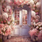 Kate Saint Valentin Rose Fleurs Porte Toile de fond pour la photographie - Kate Backdrop FR