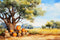 Kate Automne Pommier Peinture à l'huile Toile de fond pour la photographie - Kate Backdrop FR