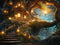Kate Luciole Maison dans l'arbre Vue nocturne Toile de fond pour la photographie - Kate Backdrop FR