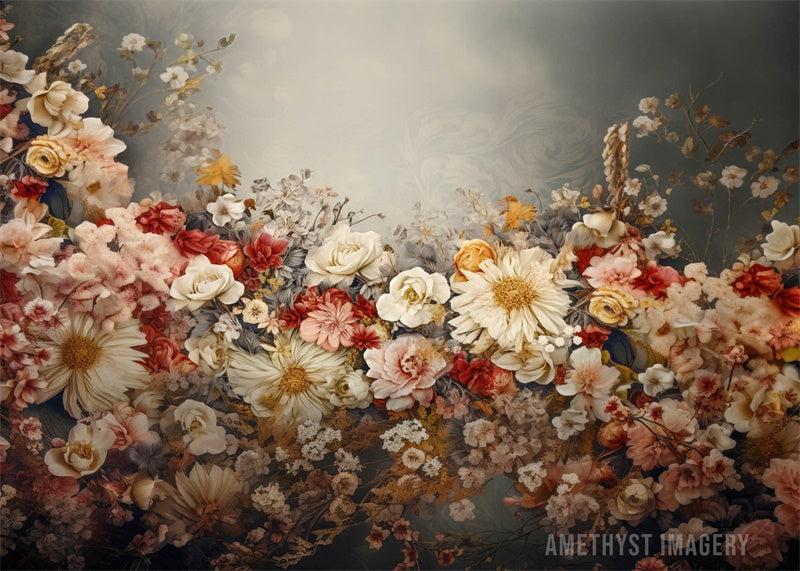 Kate Bohème Fleurs sauvages Mur Toile de fond conçue par Angela Marie Photographie