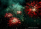 Kate Feu d'artifice Rouge Vert Fumée Toile de fond conçue par Angela Marie Photographie - Kate Backdrop FR