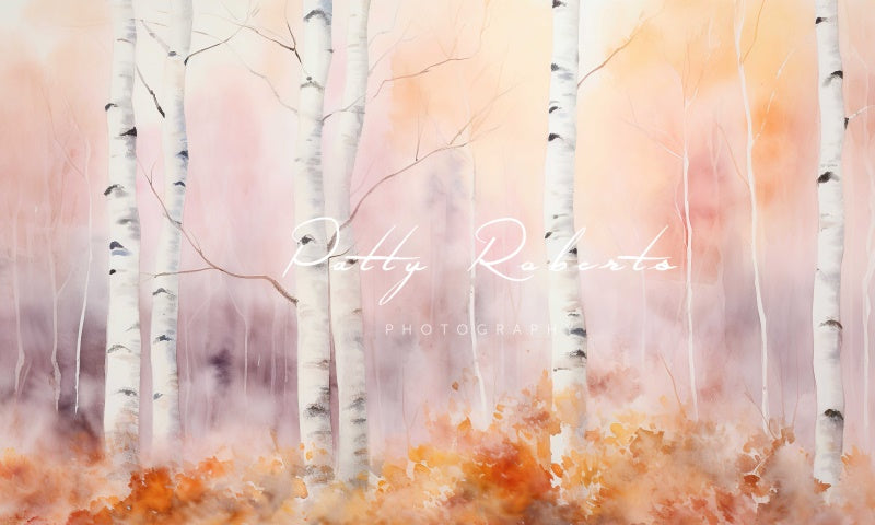 Kate Aquarelle Automne Forêt Toile de fond conçue par Patty Robert