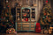 Kate Sapin de Noël Ours Étagère à livres Toile de fond pour la photographie - Kate Backdrop FR