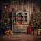Kate Sapin de Noël Ours Étagère à livres Toile de fond pour la photographie - Kate Backdrop FR