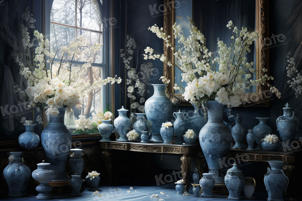 Kate Vase Fleurs Art Fenêtre Chambre Toile de fond pour la photographie