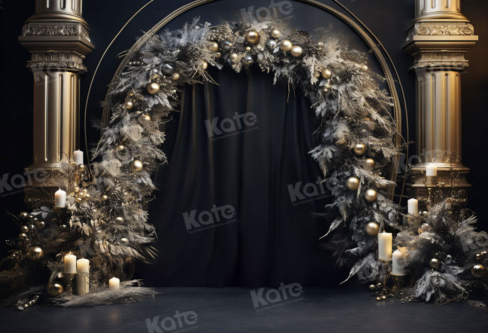 Kate Anniversaire Décors dorés Arche Rideau Toile de fond pour la photographie