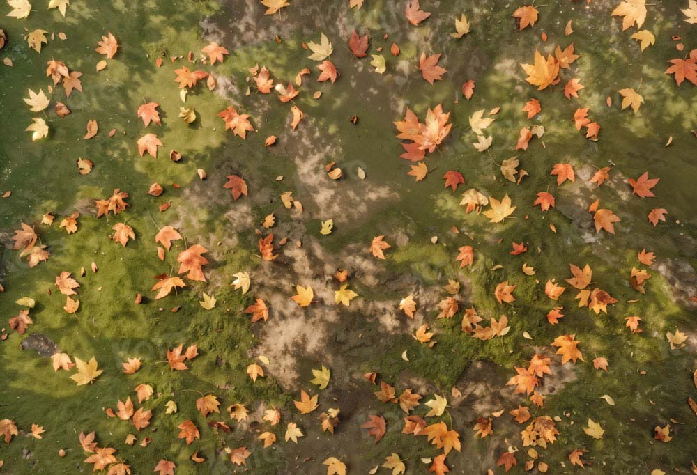 Kate Automne Feuilles mortes Prairie Sol Toile de fond conçue par Kate Image