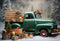 Kate Noël Cadeau Camion Vert Toile de fond conçue par Emetselch - Kate Backdrop FR