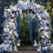 Kate Extérieur Mariage Violet Arche de fleurs Toile de fond conçue par Emetselch - Kate Backdrop FR