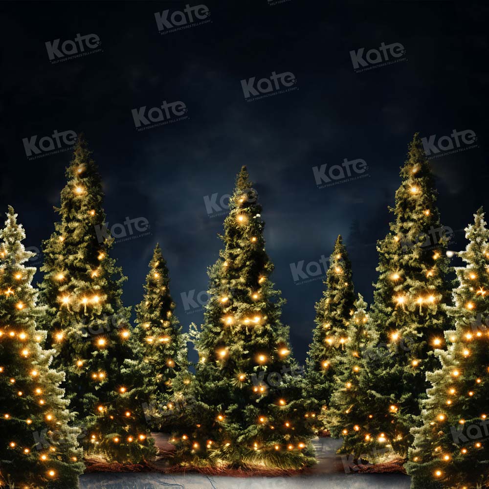 Kate Sapin de Noël Extérieur Guirlandes Lumineuses Toile de fond pour la photographie