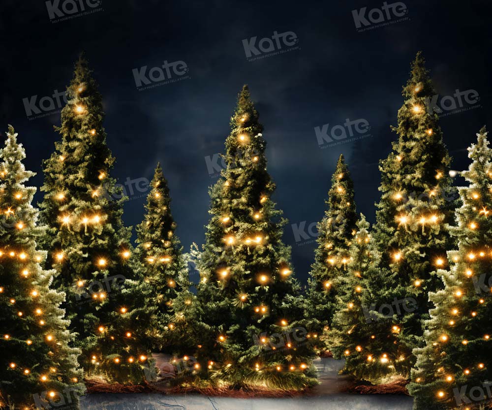 Kate Sapin de Noël Extérieur Guirlandes Lumineuses Toile de fond pour la photographie