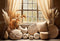 Kate Automne Oreiller Fenêtre Chambre Toile de fond pour la photographie - Kate Backdrop FR