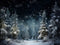 Kate Noël Extérieur Hiver Neige Nuit Arbres Toile de fond pour la photographie - Kate Backdrop FR