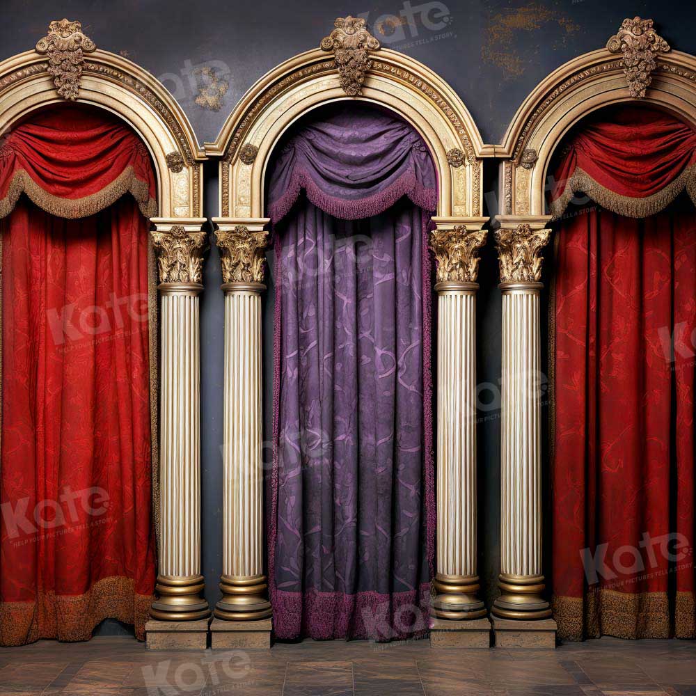 Kate Arc en métal Porte Scène Rouge Violet Toile de fond pour la photographie