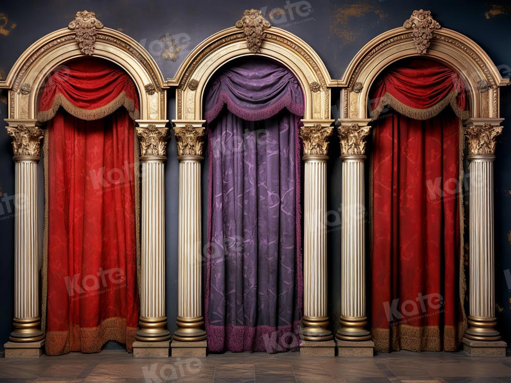 Kate Arc en métal Porte Scène Rouge Violet Toile de fond pour la photographie