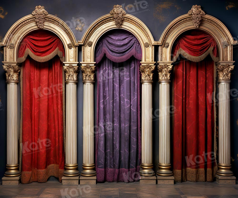 Kate Arc en métal Porte Scène Rouge Violet Toile de fond pour la photographie
