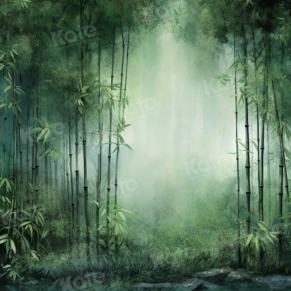 Kate Vert Forêt de bambous Aventure Toile de fond pour la photographie