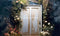 Kate Porte blanche Rustic Fleurs Bleu Toile de fond Conçu par Happy Squirrel Design - Kate Backdrop FR