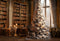 Kate Sapin de Noël Mur de livres Chambre Toile de fond conçue par Chain Photographie - Kate Backdrop FR