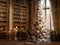 Kate Sapin de Noël Mur de livres Chambre Toile de fond conçue par Chain Photographie - Kate Backdrop FR