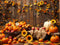 Kate Automne Citrouille Tournesol Pomme Bois Toile de fond pour la photographie - Kate Backdrop FR