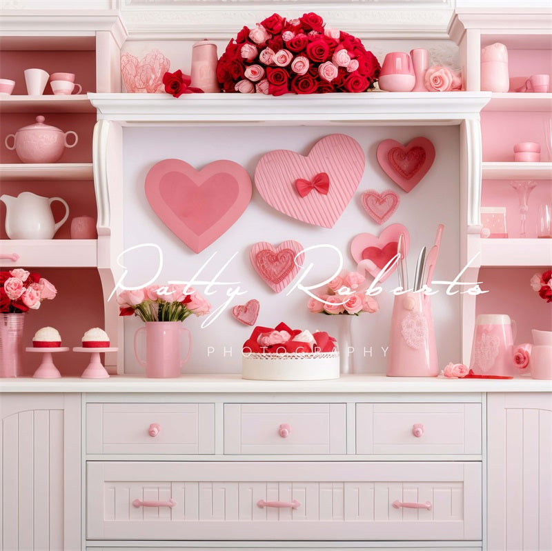 Kate Saint Valentin Rose Cuisine Toile de fond conçue par Patty Robert
