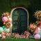 Kate Extérieur Porte Herbe Ballons Fête Toile de fond conçue par Mini MakeBelieve - Kate Backdrop FR