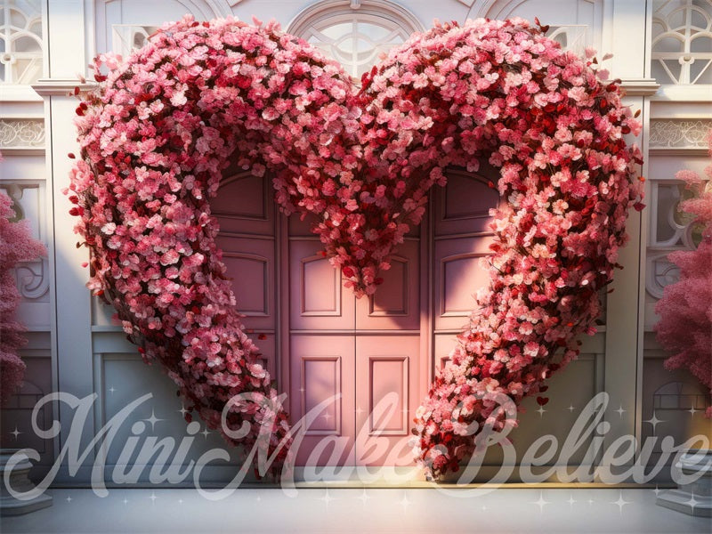 Kate Saint-Valentin Fleur Cœur Porte Toile de fond conçue par Mini MakeBelieve