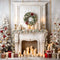 Kate Sapin de Noël Cheminée Bougeoir Toile de fond conçue par Chain Photographie - Kate Backdrop FR