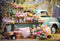 Kate Printemps Fleurs Coloré Camion Toile de fond conçue par Emetselch - Kate Backdrop FR