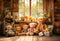 Kate Printemps Fleurs Ours en peluche Fenêtre Toile de fond conçue par Emetselch - Kate Backdrop FR