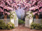 Kate Printemps Fleurs Rose Clôture Toile de fond conçue par Chain Photographie - Kate Backdrop FR