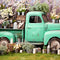 Kate Printemps Camion vert Fleurs Toile de fond conçue par Emetselch - Kate Backdrop FR