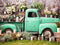 Kate Printemps Camion vert Fleurs Toile de fond conçue par Emetselch - Kate Backdrop FR