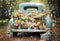 Kate Printemps Vert Forêt Camion Fleurs Toile de fond conçue par Emetselch - Kate Backdrop FR
