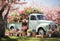 Kate Printemps Rose Camion Fleurs Arbre Toile de fond conçue par Emetselch - Kate Backdrop FR