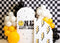 Kate Carrés noirs et blancs Ballons Enfant Toile de fond conçue par Megan Leigh - Kate Backdrop FR