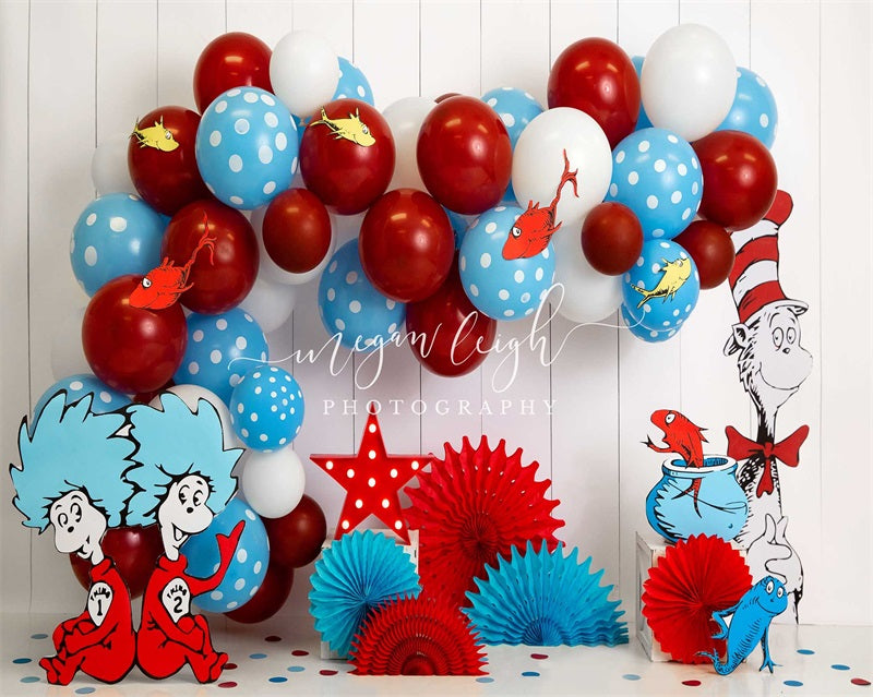 Kate Thing 1 Thing 2 Enfant Toile de fond conçue par Megan Leigh Photographie