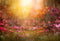 Kate Printemps Soleil Rouge Fleurs Toile de fond conçue par Emetselch - Kate Backdrop FR