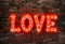 Kate Mur de briques LOVE Saint Valentin Toile de fond conçue par Chain Photographie - Kate Backdrop FR