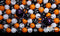Kate Halloween Araignées Ballons Toile de fond conçue par Kerry Anderson - Kate Backdrop FR