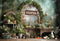 Kate Pâques Vert Plante Pierre Lapin Fenêtre Toile de fond en Laine conçue par Emetselch - Kate Backdrop FR