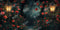 Kate Jardin des Roses Lampadaire Nuit Chemin Toile de fond conçue par Chain Photographie - Kate Backdrop FR