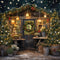 Kate Sapin de Noël Lucioles Anneau d'herbe Maison Toile de fond conçue par Emetselch - Kate Backdrop FR