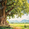 Kate Printemps Grand arbre Pelouse Toile de fond conçue par Chain Photographie - Kate Backdrop FR