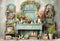 Kate Pâques Verdure Fleurs Lapin Œufs Toile de fond conçue par Emetselch - Kate Backdrop FR