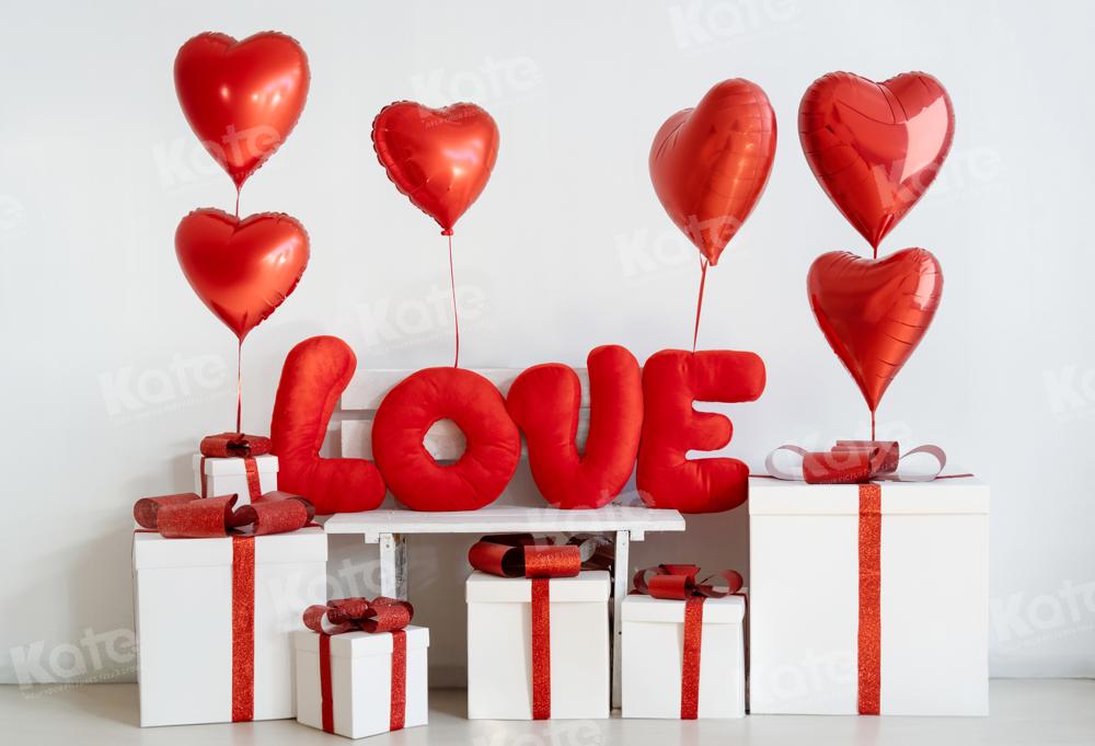 Kate Saint Valentin LOVE Ballons Cadeaux Toile de fond conçue par Emetselch