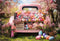 Kate Camion Rose Oeuf de Pâques Coloré Toile de fond conçue par Emetselch - Kate Backdrop FR