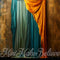Kate Beaux-Arts Mur Doré Turquoise Rideaux Toile de fond conçue par Mini MakeBelieve - Kate Backdrop FR