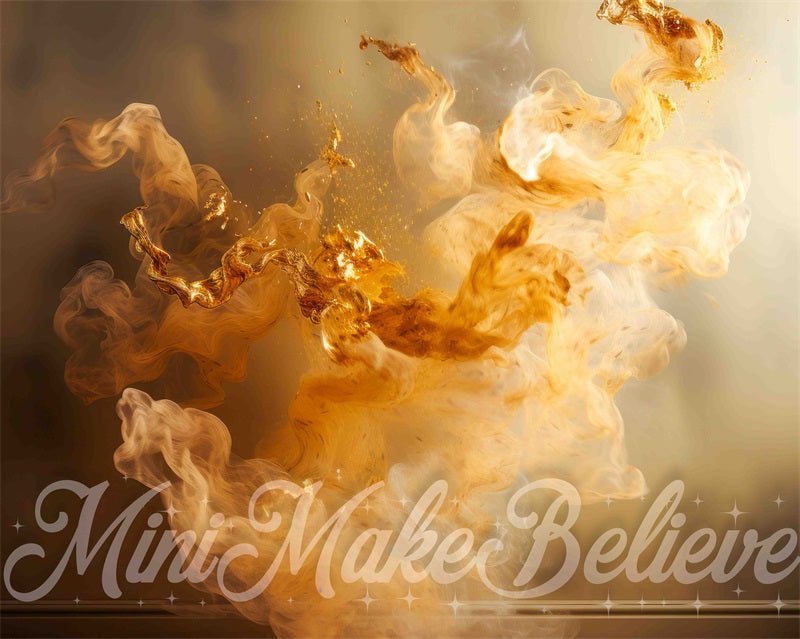 Kate Beaux-Arts Mur bicolore Doré Crème Fumée Toile de fond conçue par Mini MakeBelieve